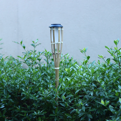 Bote de bambú al aire libre del aceite de Tiki Torch With Refillable Replacement del jardín de la yarda