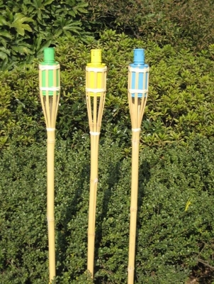 Césped de bambú natural del jardín de Tiki Torches For Patio Yard de la rota de la antorcha de la prenda impermeable