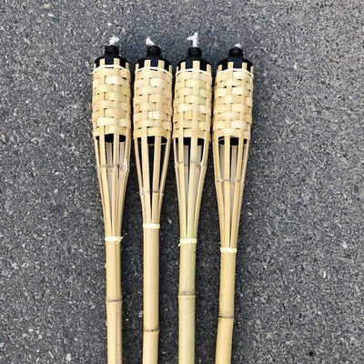 partido de bambú de Tiki Torches For Garden Lighting Luau de la antorcha de bambú natural del 180cm