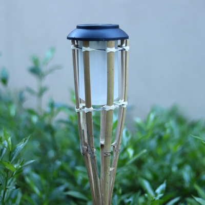 antorchas de bambú del partido de Tiki Torch Hand Woven Bamboo del jardín del 115cm