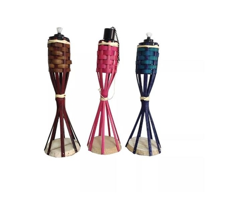 antorchas de bambú del 120cm con el bote ancho del aceite de la boca del metal de la prenda impermeable