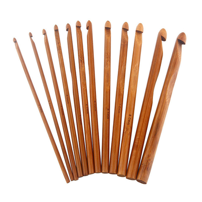 8 pedazos los ganchos de ganchillo de bambú de madera de 1m m a de 2.75m m fijaron agujas que hacían punto Handcrafted