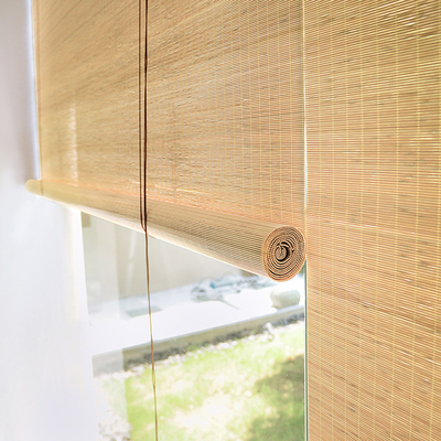 el bambú de la naturaleza del 1.8m rueda para arriba la sombra para Windows Roman Curtains Light Filtering colorido