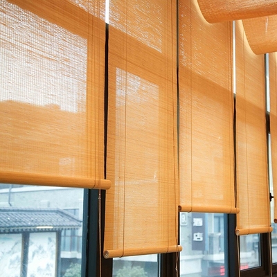 el rollo hecho a mano de bambú de la naturaleza del 1.8m para arriba sombrea las cortinas de bambú para la pérgola casera