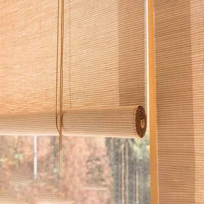 persianas de bambú del rodillo del 1m ambientalmente de las sombras del rodillo manual de bambú de la pérgola