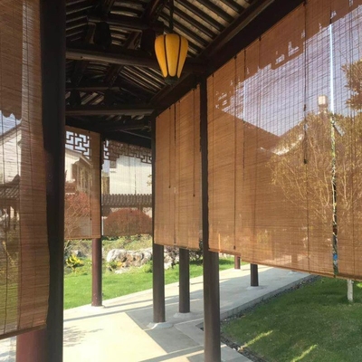 persianas de bambú del rodillo del 1m ambientalmente de las sombras del rodillo manual de bambú de la pérgola