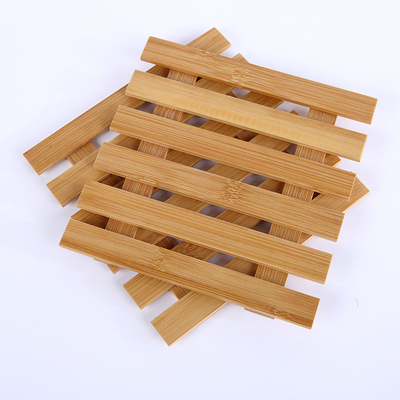 Platillo de madera de bambú natural ligero Mat For Succulent Plant Pots cómodo de la planta