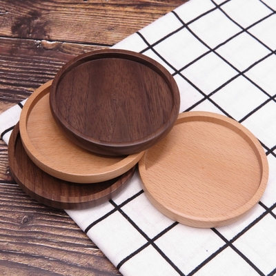 Prácticos de costa de consumición en blanco de la taza de café de los prácticos de costa los 9cm cuadrados de madera de bambú de la bebida