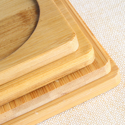 Tabla anti carbonizada prenda impermeable Mat For Glass Cup del rasguño de los prácticos de costa de bambú en blanco