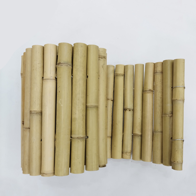 Cercas cortas de bambú para jardines exteriores con bordes flexibles
