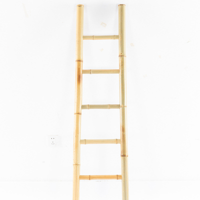 Tamaño personalizado Escalera de bambú de loft Decorativa antigua Marrón Escaleras de bambú
