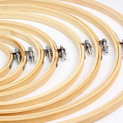 Confección al por mayor de aros bordados de bambú