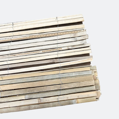 Rollo de panel de valla de listones de bambú natural duradero - Pantalla de privacidad para jardín, balcón, patio