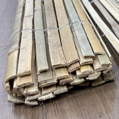 Rollo de panel de valla de listones de bambú natural duradero - Pantalla de privacidad para jardín, balcón, patio
