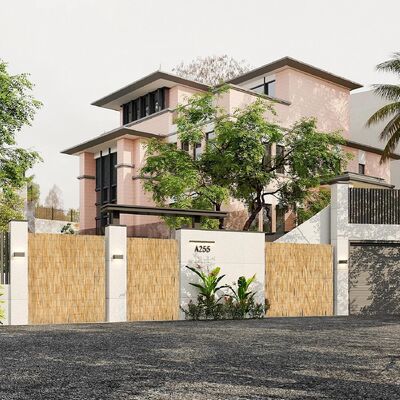 Valla de Caña Natural, Cortina de Pantalla de Caña Ecológica para Jardín, Balcón, Exterior, Patios Traseros Decoraciones Rollos de Valla - 1*3m