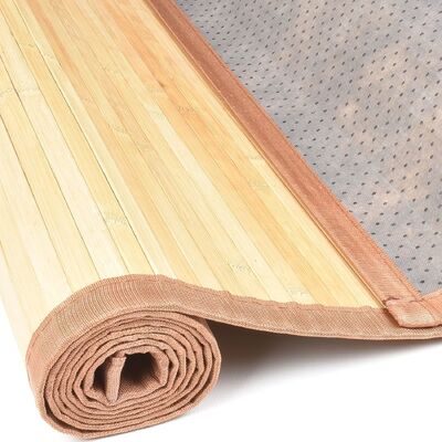 Alfombra de bambú antideslizante duradera: alfombra de bambú ecológica para baño y cocina