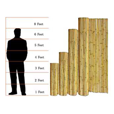 Rollo de cerca de bambú natural impermeable y duradero para jardín y paisajismo