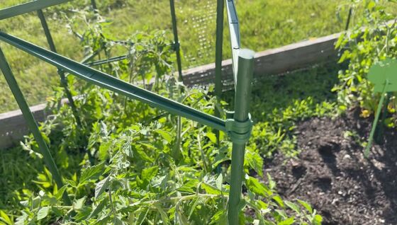 Estacas de metal recubiertas de plástico, estacas verdes para jardín, para soporte de plantas, escalada de plantas, cercado de paisajes