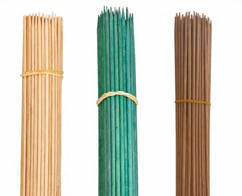 Bastones largos de bambú baratos para jardinería de plantas Bastones de flores de bambú para uso de plantas