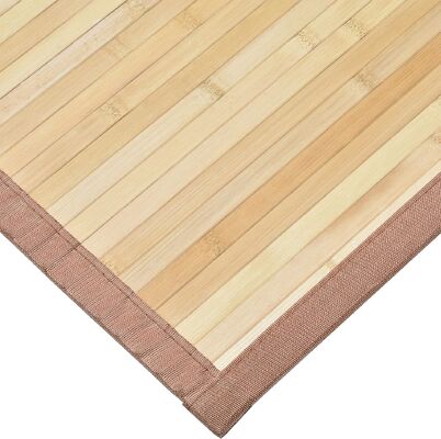 Alfombra de suelo de bambú hecha a mano con mezcla de poliéster duradero y diseño de tejido plano para sala de estar y entrada