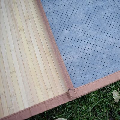 Alfombra de suelo de bambú hecha a mano con mezcla de poliéster duradero y diseño de tejido plano para sala de estar y entrada
