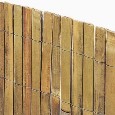 Rollo de pantalla de protección de privacidad duradero de vallas de bambú divididas para jardinería al aire libre y decoración de patio
