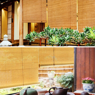 Tijeras de bambú naturales ecológicas Tijeras para ventanas de estilo romano para decoración de privacidad interior exterior