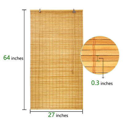 Natural Bamboo Roll Up Blinds Custom Sizes for Window Shades Outdoor Patio Sunscreen Curtains