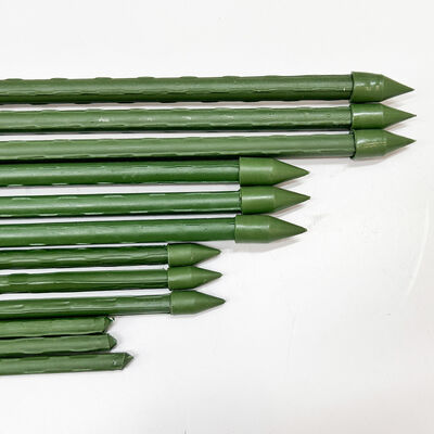 Estacas de metal recubiertas de plástico, estacas verdes para jardín, para soporte de plantas, escalada de plantas, cercado de paisajes